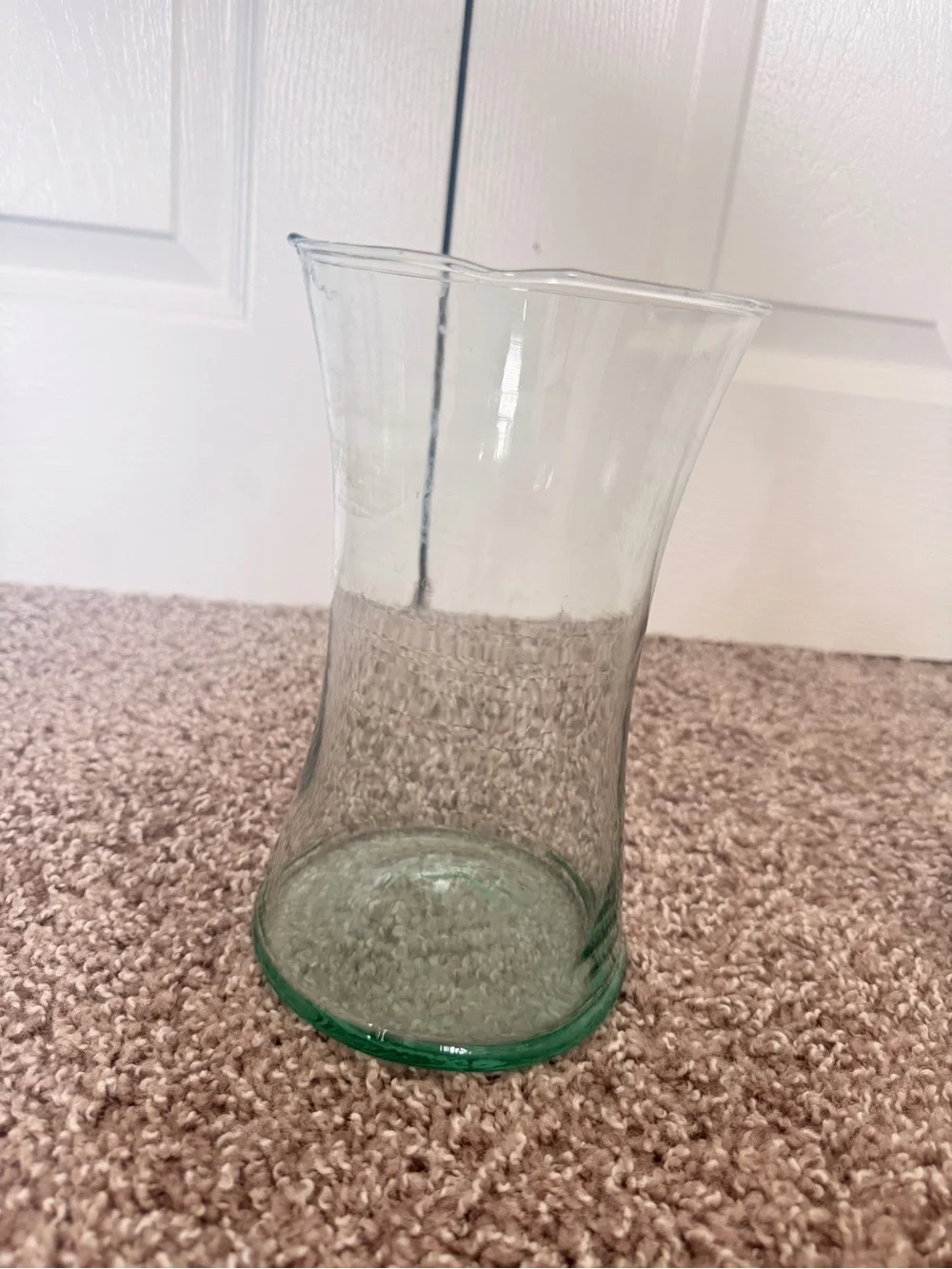 Light Green Textured Glass Vase